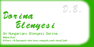 dorina blenyesi business card